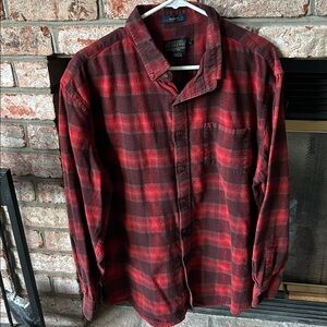 Pendleton Mason‎ Red Plaid Button Down Long Sleeve Flannel Shirt Men’s size XL